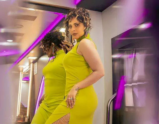 Anasuya Green Dress Photos